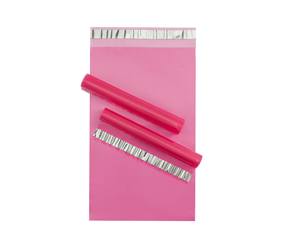 Курьерский пакет 50мкм розовый, прозрачный 245х400+40мм по цене 3.37 - 3