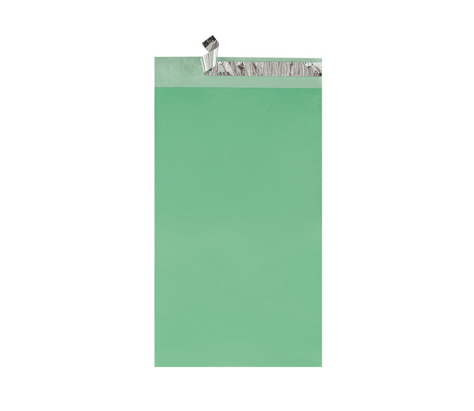 Курьерский пакет 50мкм зеленый, прозрачный 300х400+40мм по цене 5.13 - 3