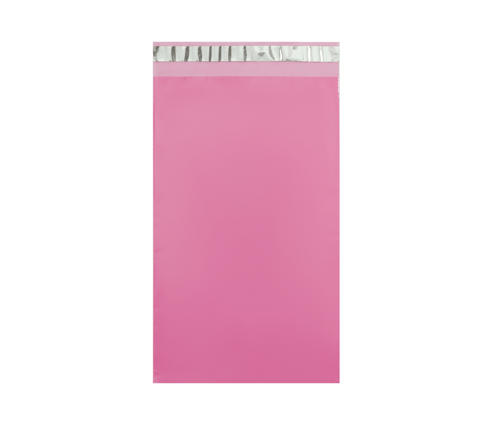 Курьерский пакет 50мкм розовый, прозрачный 245х400+40мм по цене 3.37 - 2