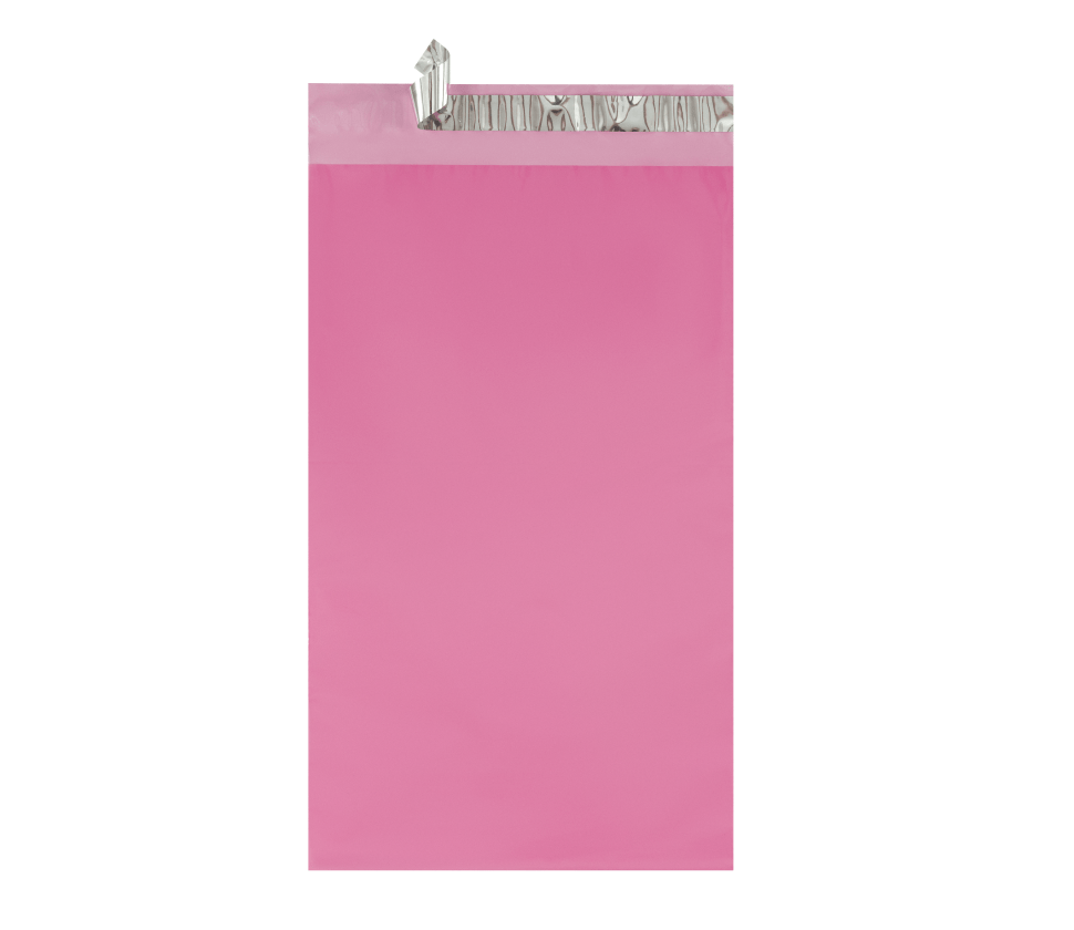 Курьерский пакет 50мкм розовый, прозрачный 245х400+40мм по цене 3.37 - 4