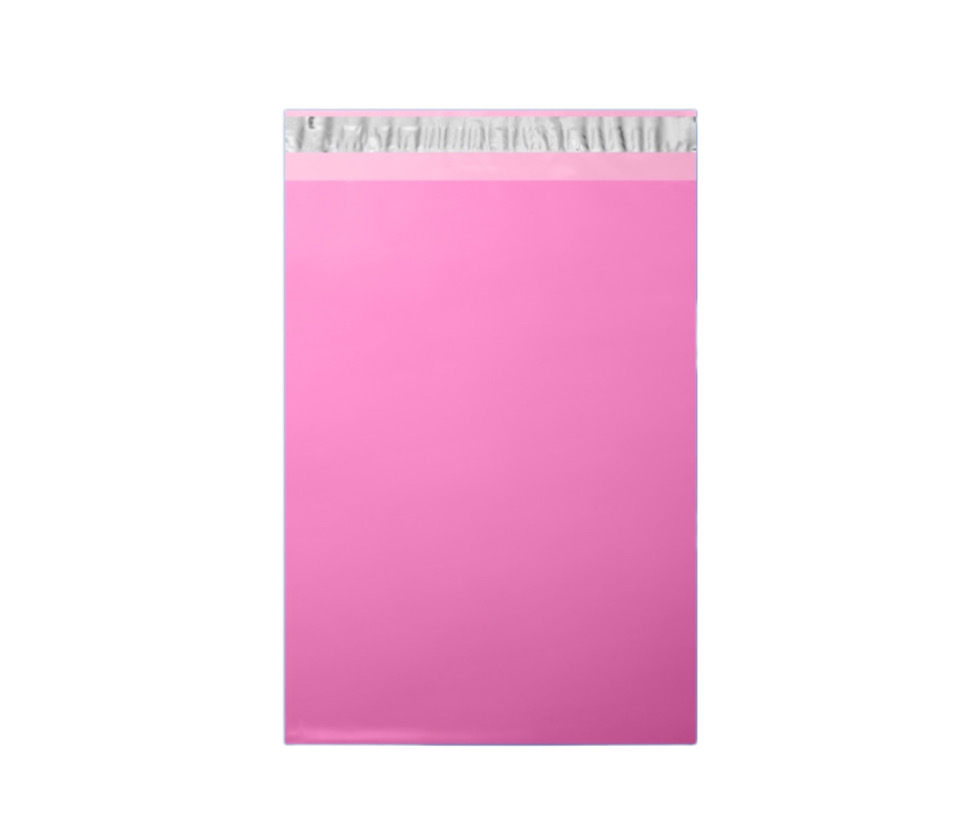 Курьерский пакет 50мкм розовый, прозрачный 240х320+40мм по цене 3.85 - 2