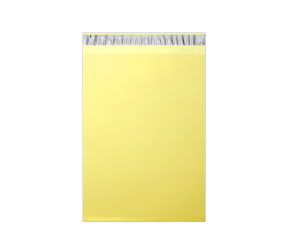 Курьерский пакет 50мкм  желтый, прозрачный 240х320+40мм по цене 3.85 - 2