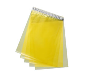 Курьерский пакет 50мкм желтый, прозрачный 245х400+40мм